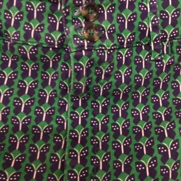 Anthropologie Essentials Green Butterfly Pants Size 14 - Picture 6 of 6